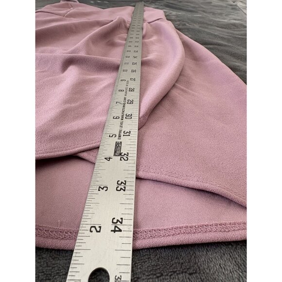 Lulus Draped V-Neck Spaghetti Strap Mini Dress S Dusty Pink Formal Wedding Guest - Picture 8 of 8